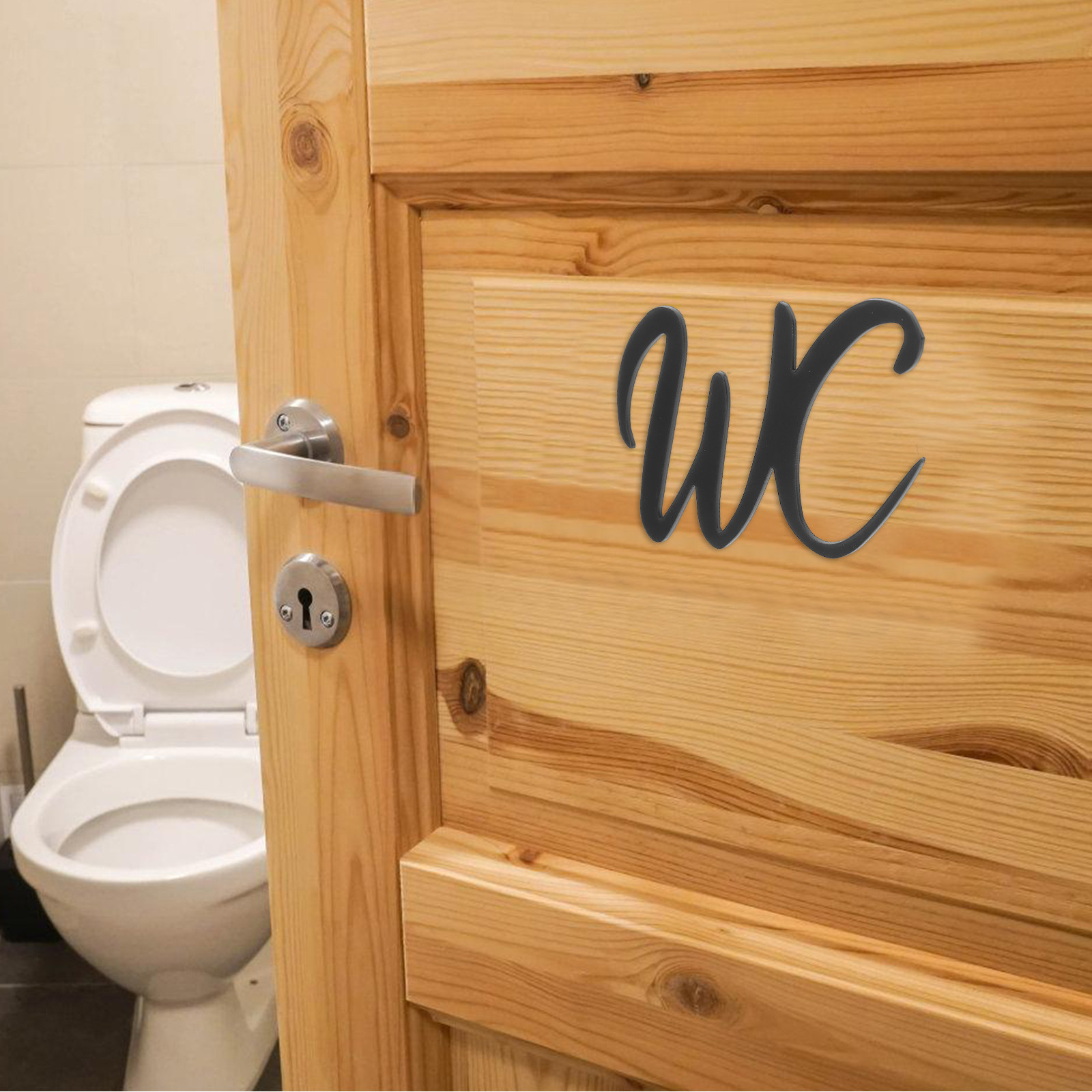 Home Toilet Bathroom Design - Self-Adhesive Bathroom Sign Toilet Door Sign