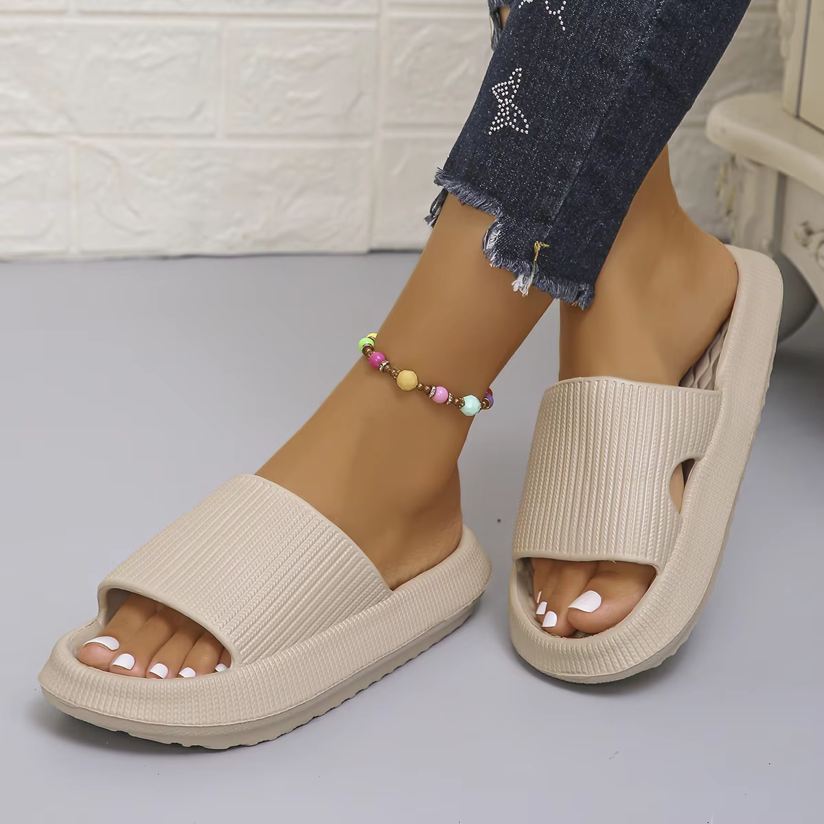 Home Bath - Thick Bottom Cloud Slippers Women Soft