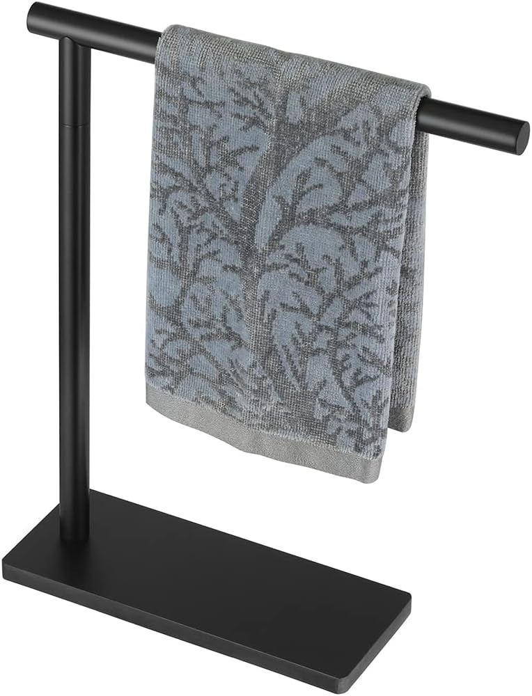 Towel Bar Stainless - Hand Towel Holder Stand Black, Modern
