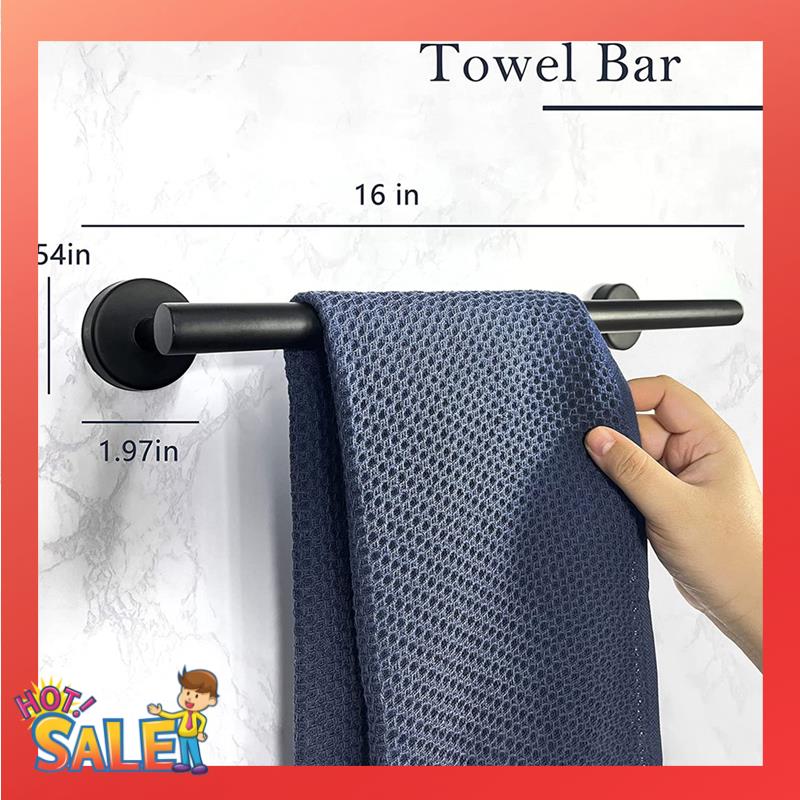 Towel Bar Stainless - ABCL 14-Pieces Matte Black Bathroom Accessories