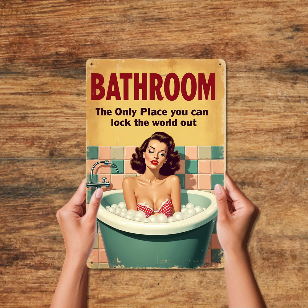 Funny Bathroom Rules Vintage M - Home Bathroom Rules avis et prix