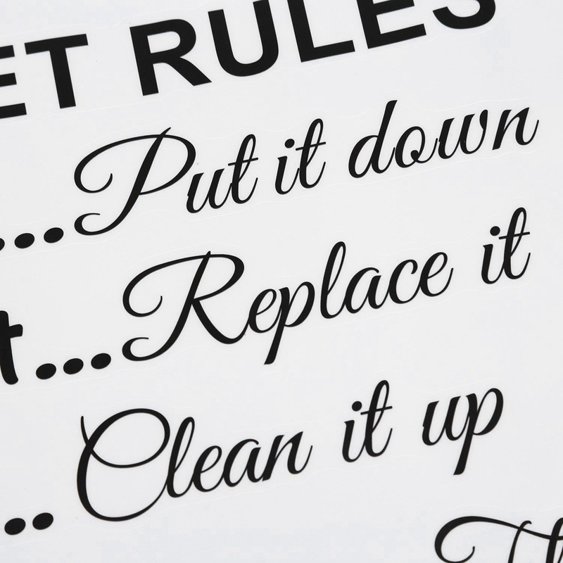 AS60-10X Toilet Rules Bathroom - Home Bathroom Rules avis et prix