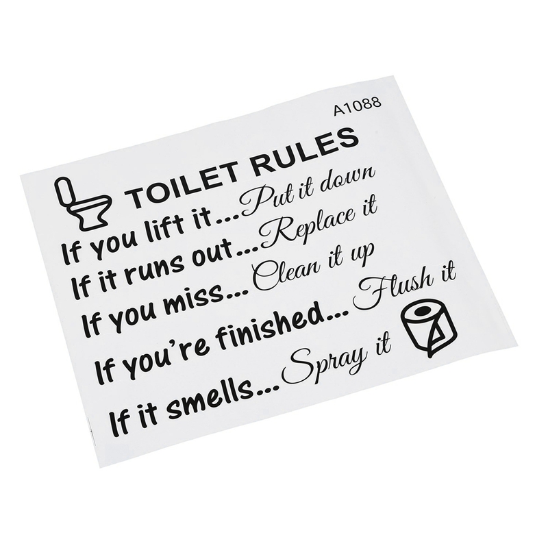AS60-10X Toilet Rules Bathroom - Home Bathroom Rules avis et prix