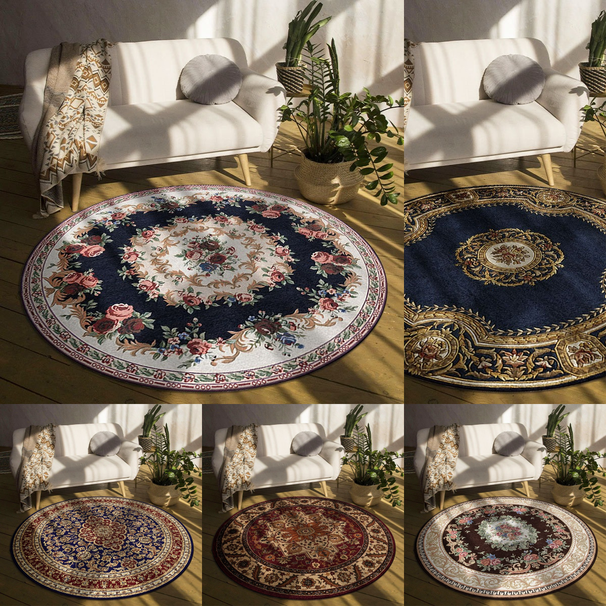 Bohemian Round Rugs Floral Med - Home Toilet Bathroom Design avis et prix