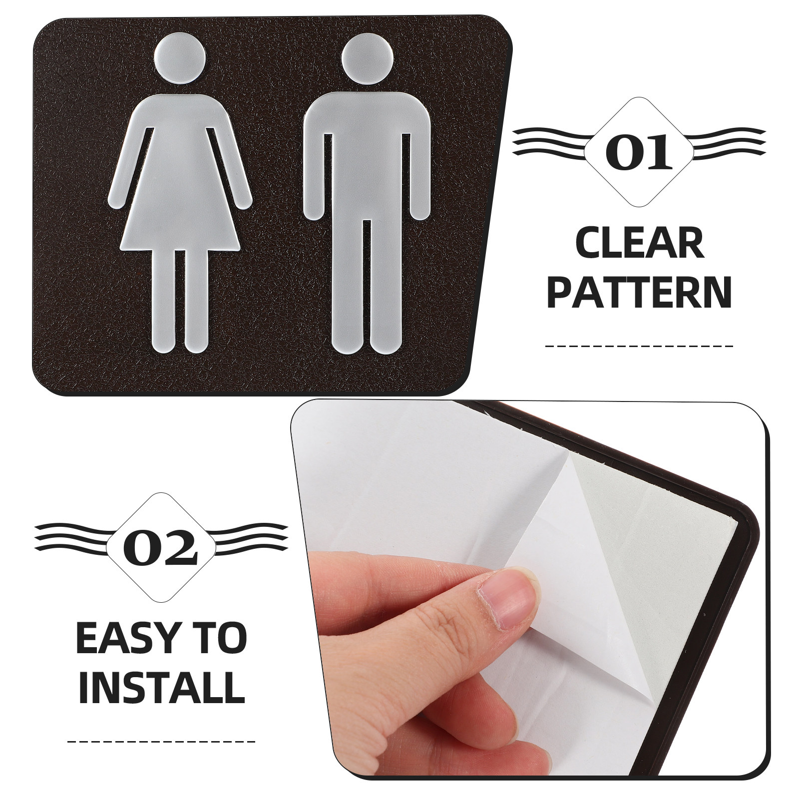 Self-Adhesive ABS Restroom Sig - Home Toilet Bathroom Design avis et prix