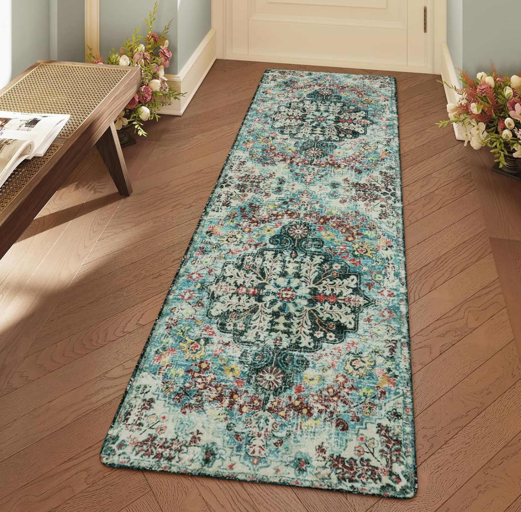 Vintage Long Runner Rug Non-Sl - Home Bathroom Colors avis et prix