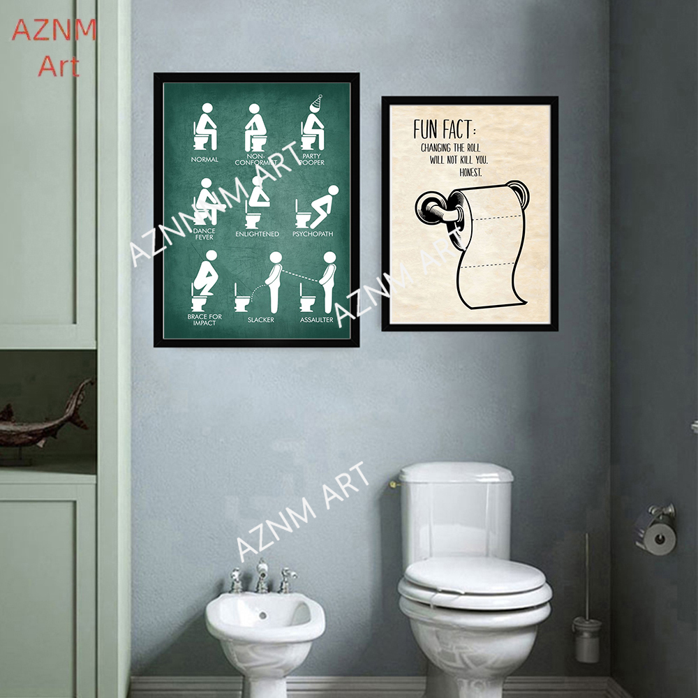 Wall Art Canvas Painting Funny - Home Bathroom Wall Art avis et prix