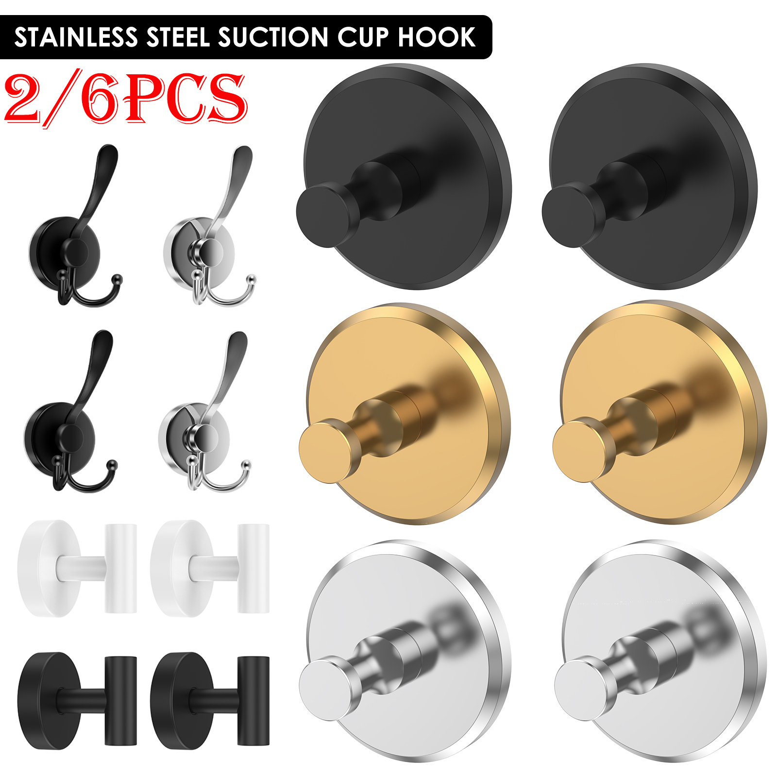 2/6Pcs Stainless Steel Suction - Towel Bar Stainless avis et prix