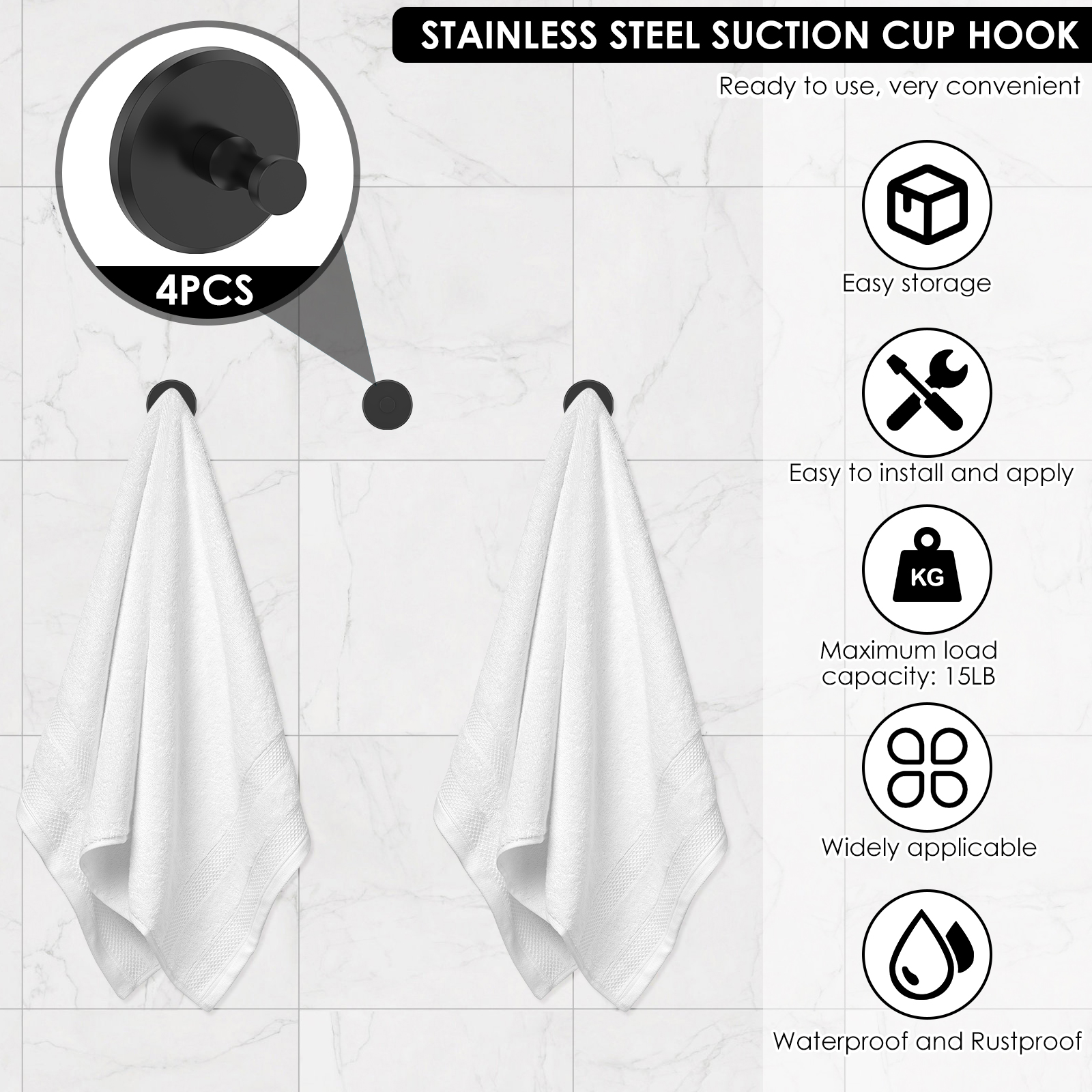 2/6Pcs Stainless Steel Suction - Towel Bar Stainless avis et prix