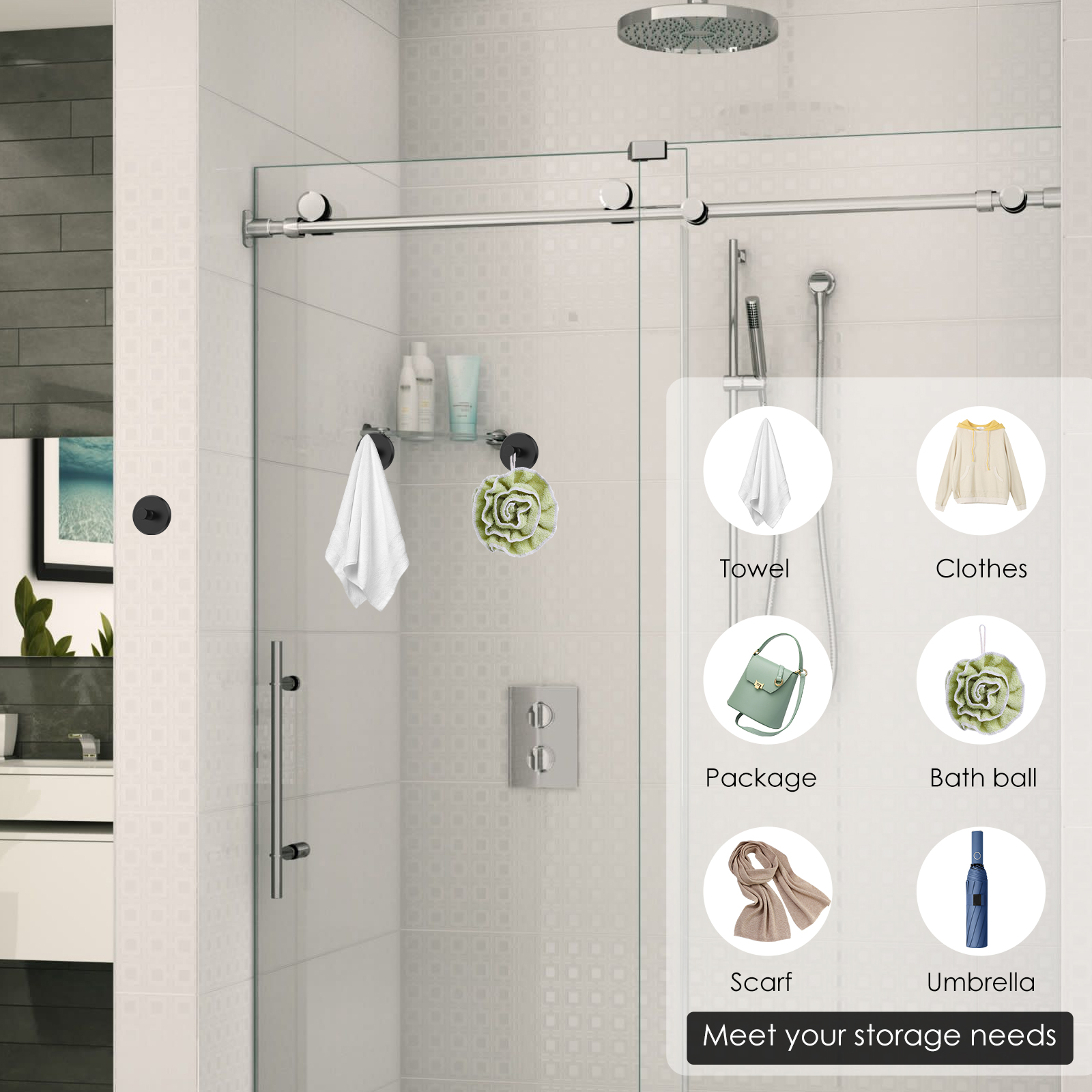 2/6Pcs Stainless Steel Suction - Towel Bar Stainless avis et prix