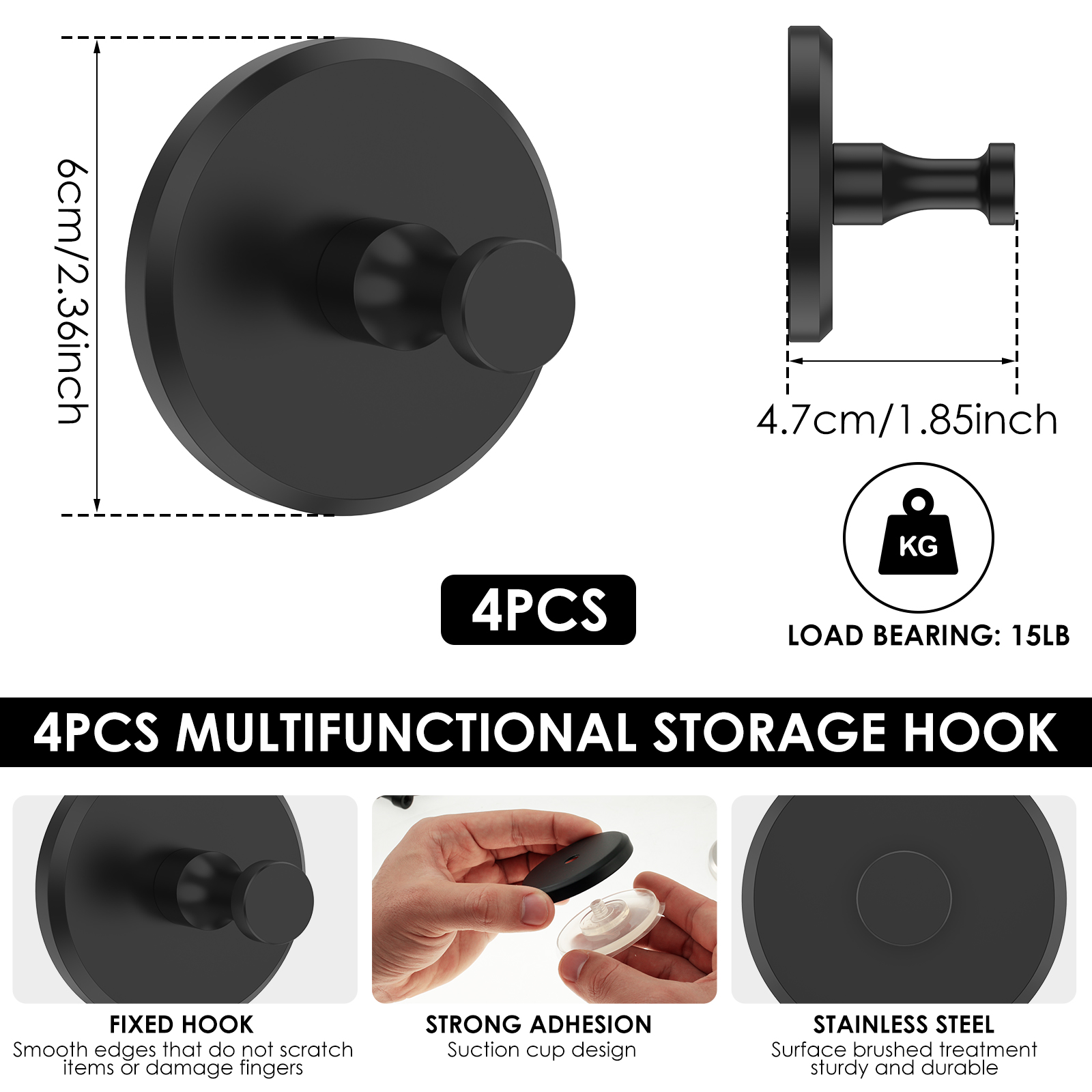 2/6Pcs Stainless Steel Suction - Towel Bar Stainless avis et prix