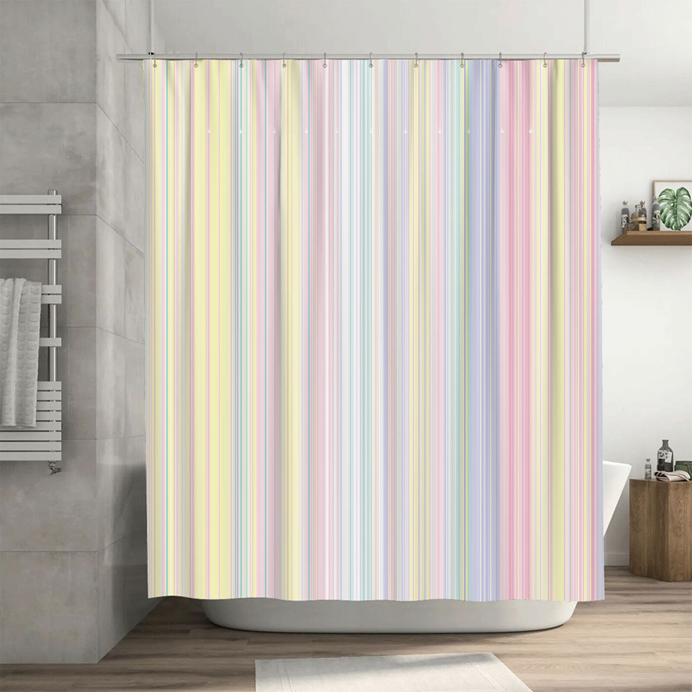 Soft Striped Shower Curtain Pa - Home Bathroom Colors avis et prix