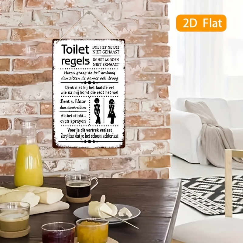Funny Dutch Bathroom Rules Vin - Home Bathroom Rules avis et prix