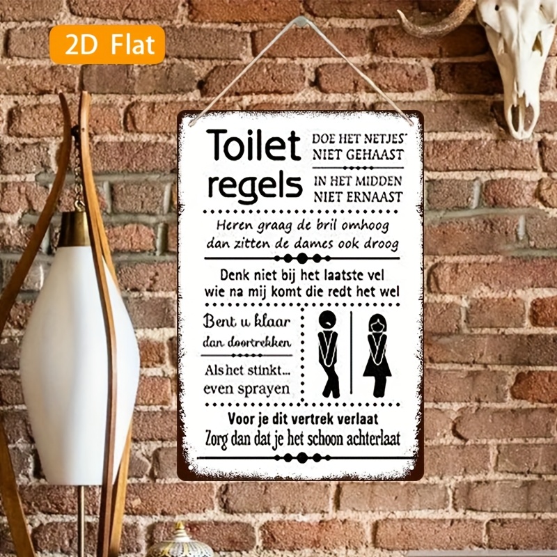 Funny Dutch Bathroom Rules Vin - Home Bathroom Rules avis et prix