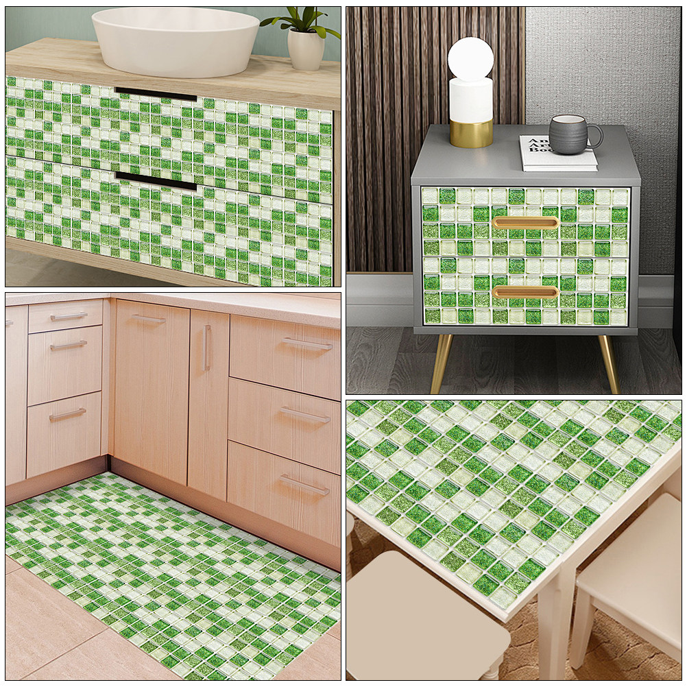 Simulated Tile Stickers Mosaic - Home Bathroom Tiles Design avis et prix