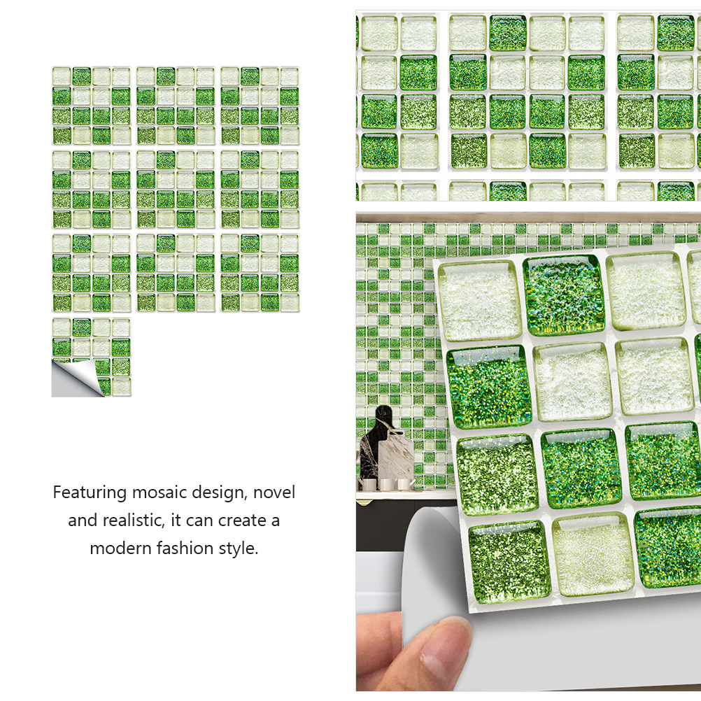 Simulated Tile Stickers Mosaic - Home Bathroom Tiles Design avis et prix