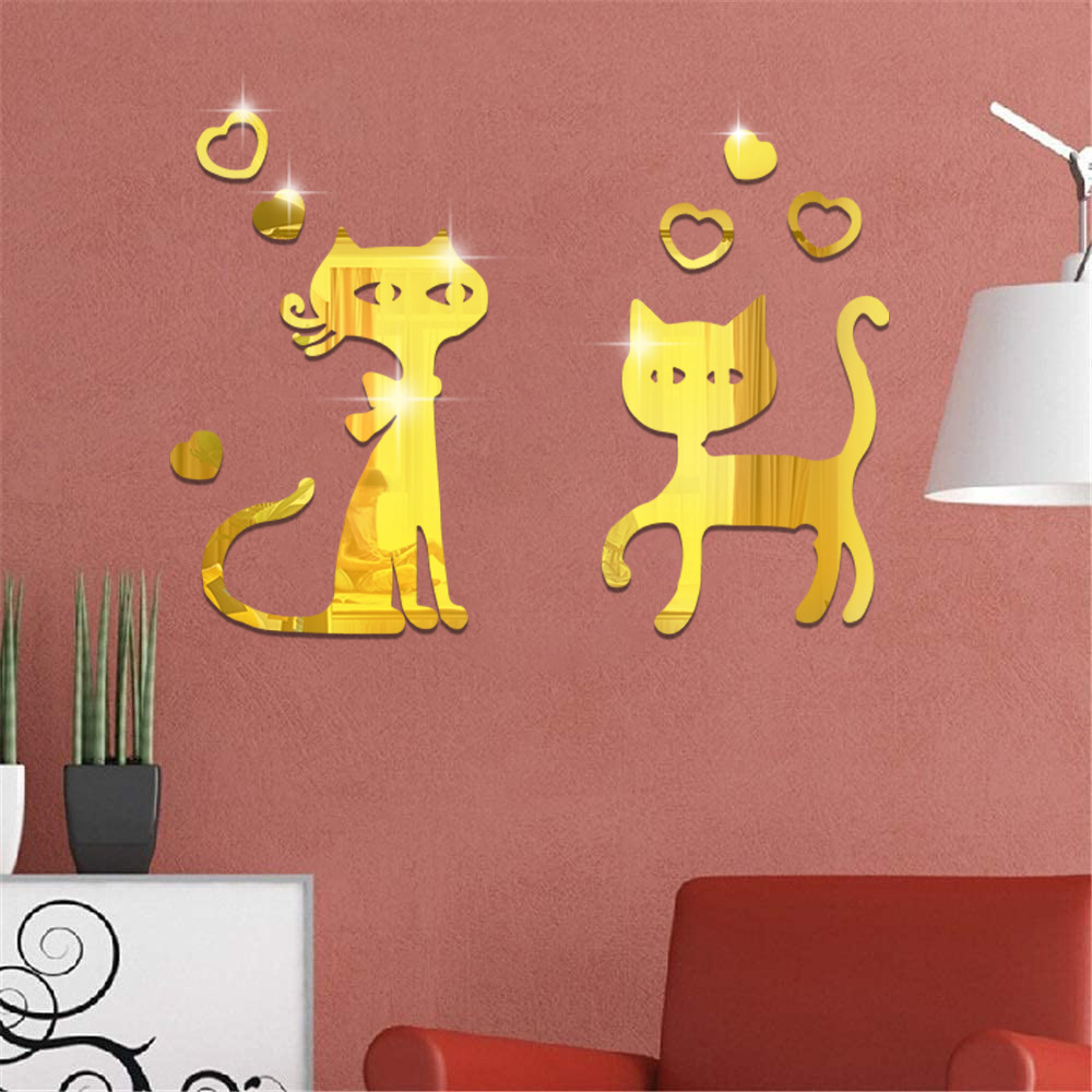 Cat mirror paste room bedroom  - Home Bathroom Layout avis et prix