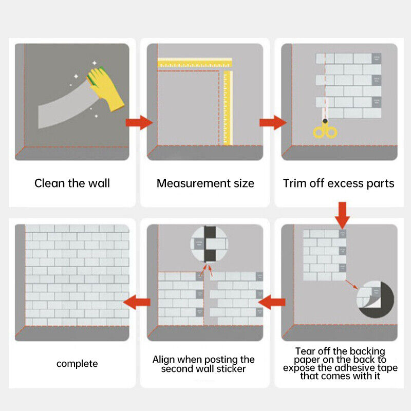 1PC 3D Self-adhesive Wall Stic - Home Bathroom Tiles Design avis et prix