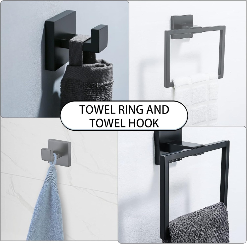 4-Piece Bathroom Towel Bar Set - Towel Bar Stainless avis et prix