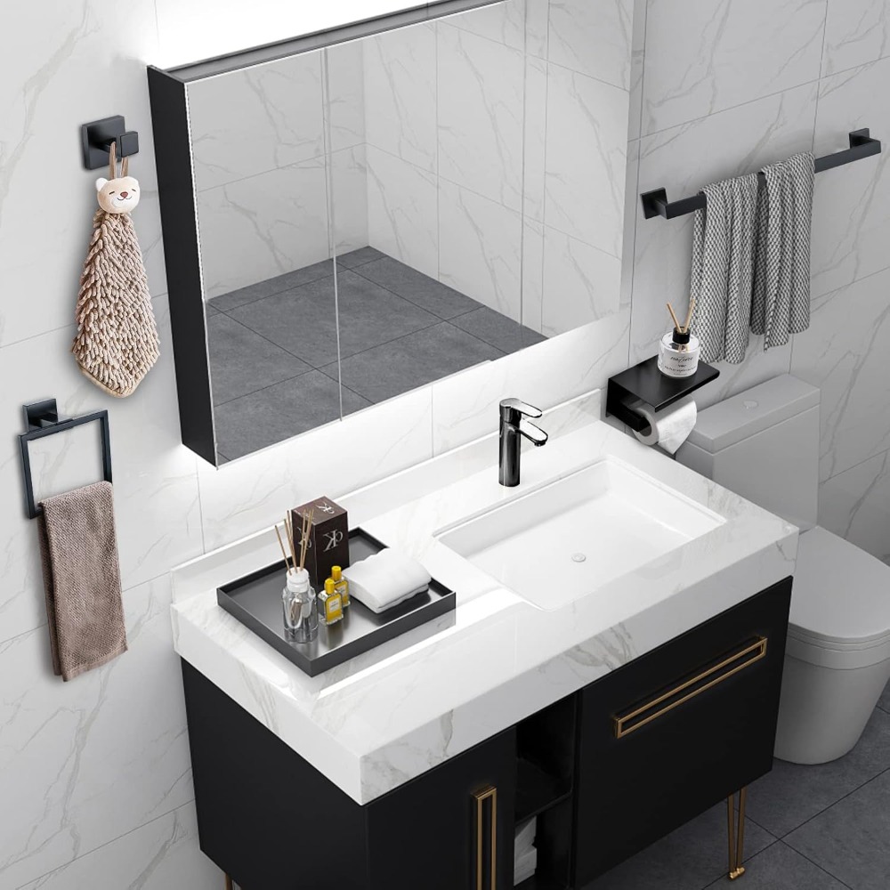 4-Piece Bathroom Towel Bar Set - Towel Bar Stainless avis et prix