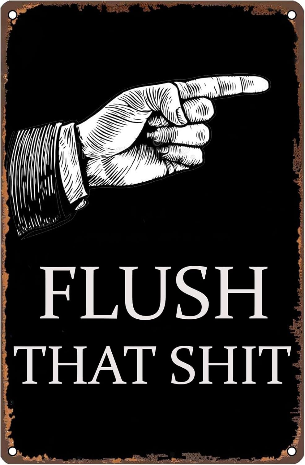 Funny Vintage Metal Tin Sign,F - Home Bathroom Rules avis et prix