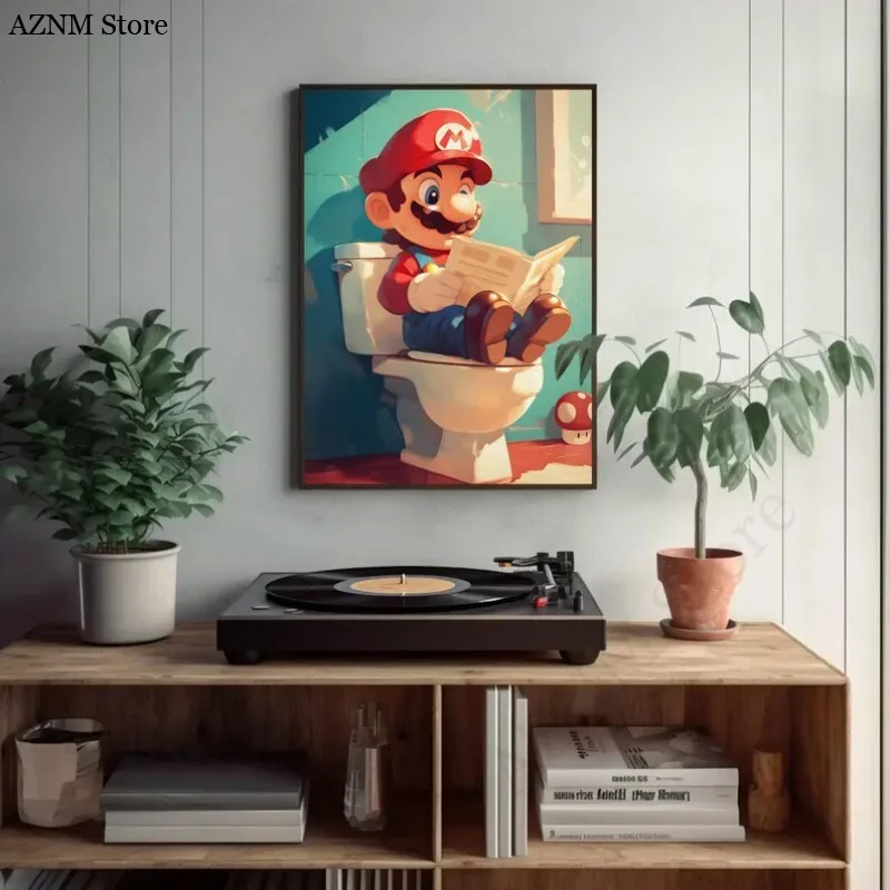 Funny Bathroom Cartoon Video G - Home Bathroom Wall Art avis et prix