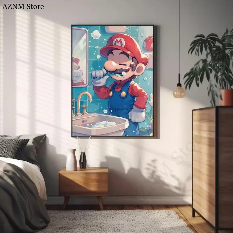 Funny Bathroom Cartoon Video G - Home Bathroom Wall Art avis et prix