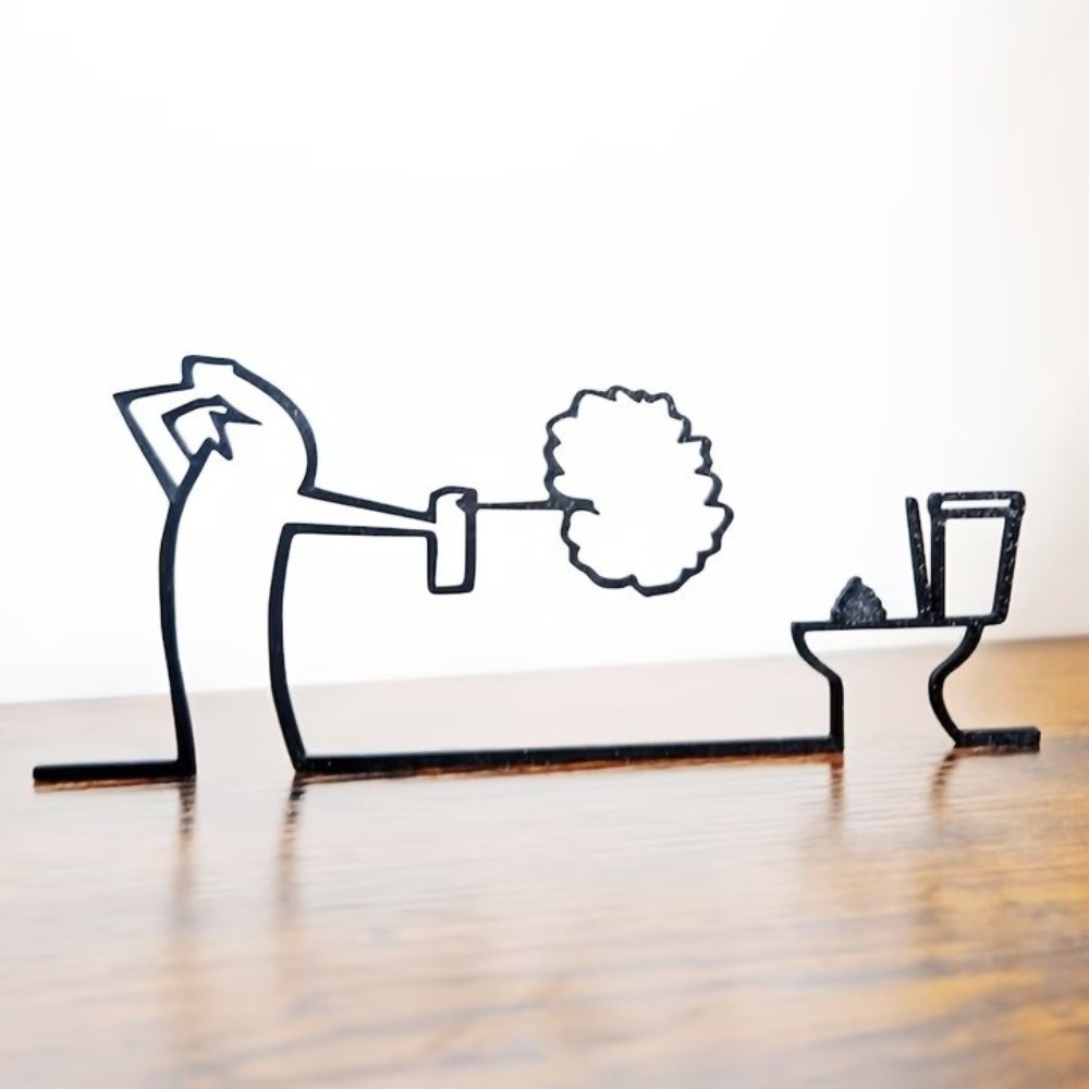 Wall Hanging 2D Flat Metal Bat - Home Toilet Bathroom Design avis et prix