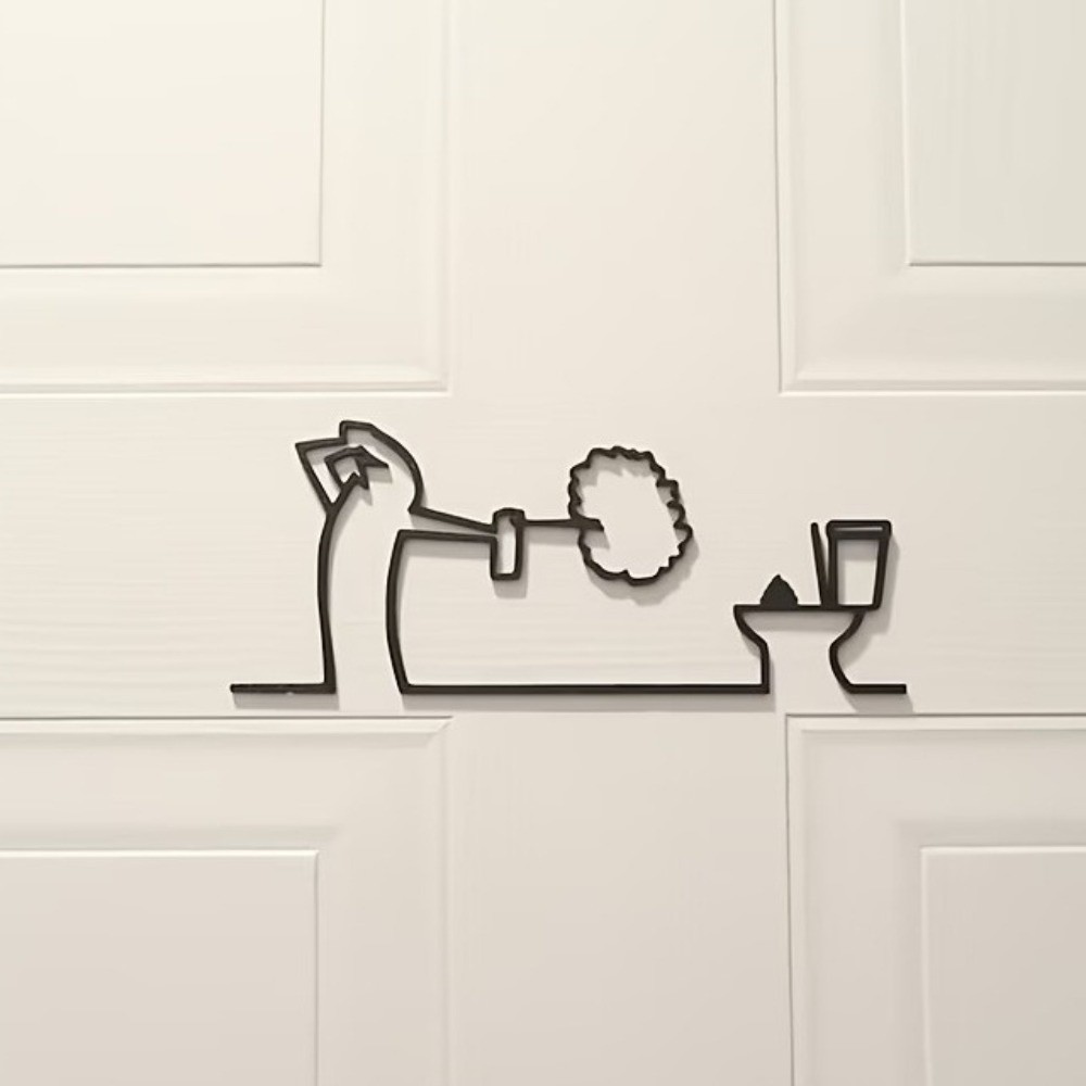 Wall Hanging 2D Flat Metal Bat - Home Toilet Bathroom Design avis et prix