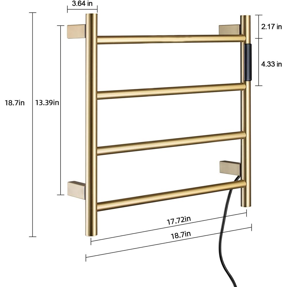4-Bar Wall-Mounted Electric To - Towel Bar Stainless avis et prix