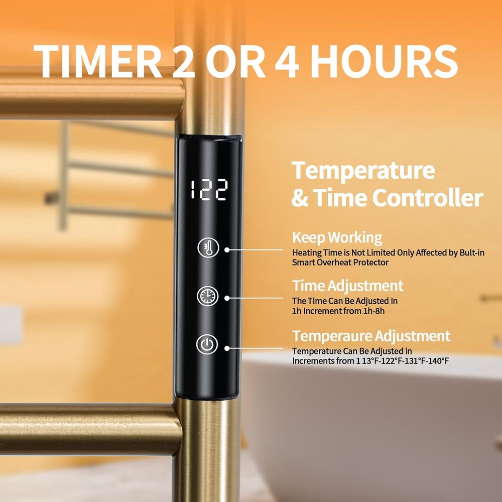 4-Bar Wall-Mounted Electric To - Towel Bar Stainless avis et prix