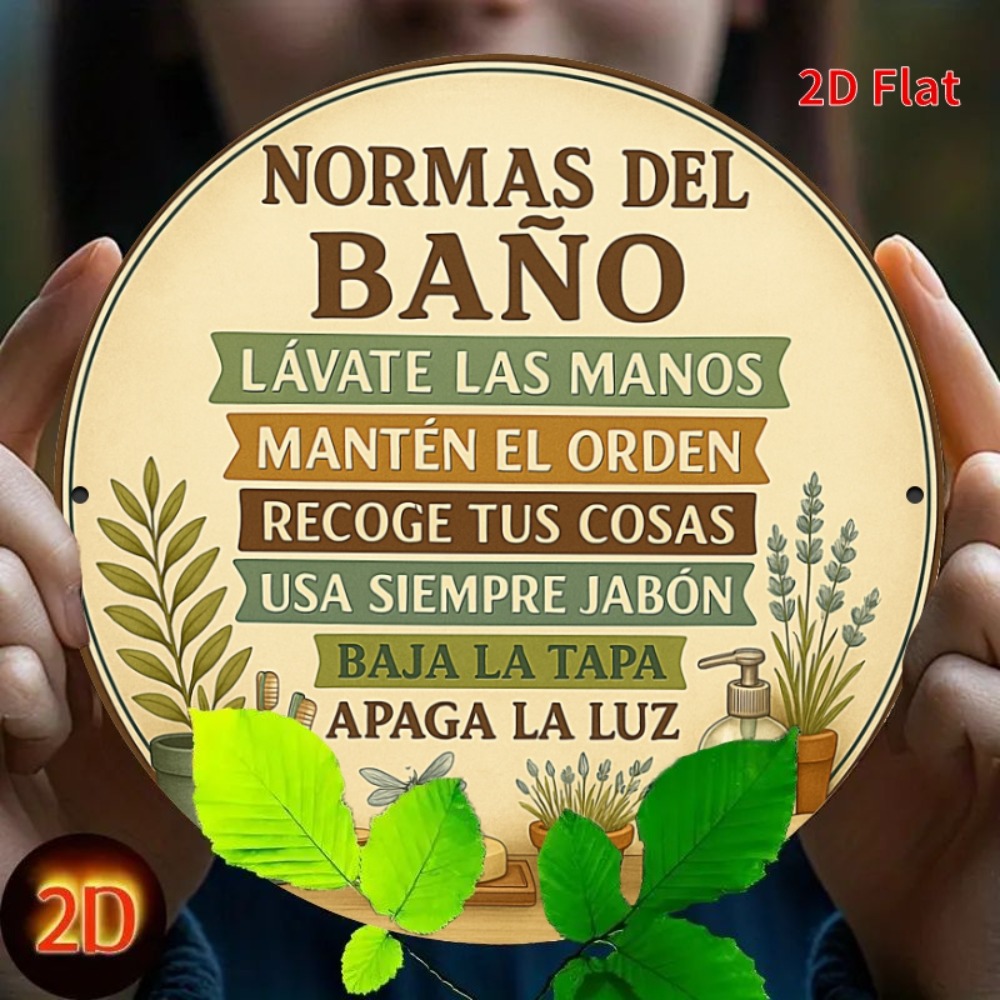 2D Flat 20x20cm Spanish Bathro - Home Bathroom Rules avis et prix