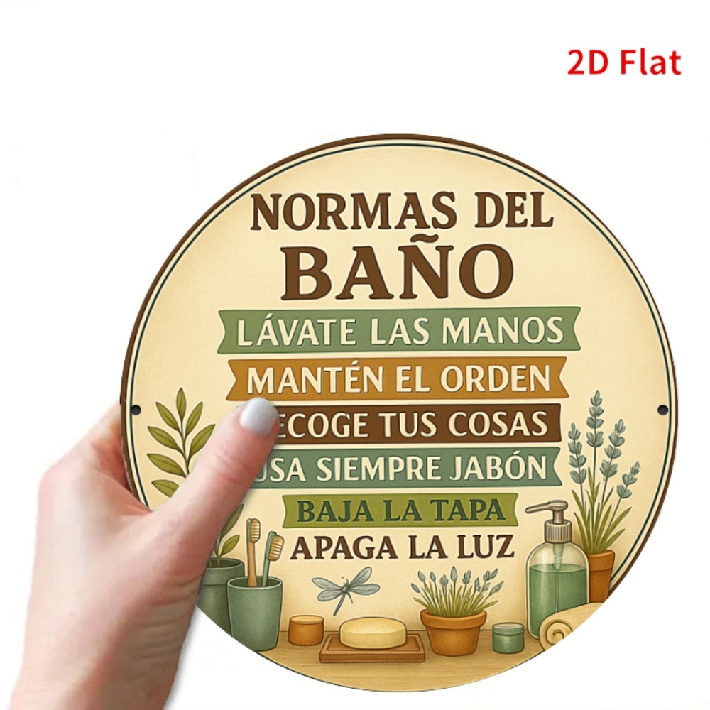 2D Flat 20x20cm Spanish Bathro - Home Bathroom Rules avis et prix