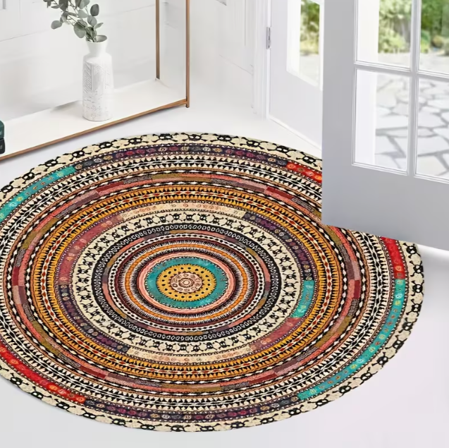 Traditional Geometric Round Ma - Home Toilet Bathroom Design avis et prix