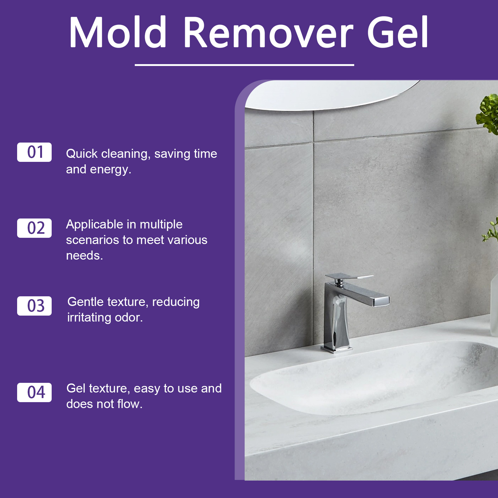 Anti-Mold Remover Gel Fast Act - Home Bathroom Cleaning Solution avis et prix