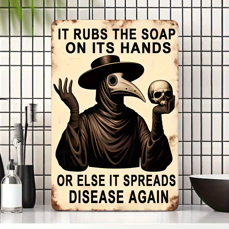 Vintage Hand Washing Reminder, - Home Bathroom Wall Art avis et prix