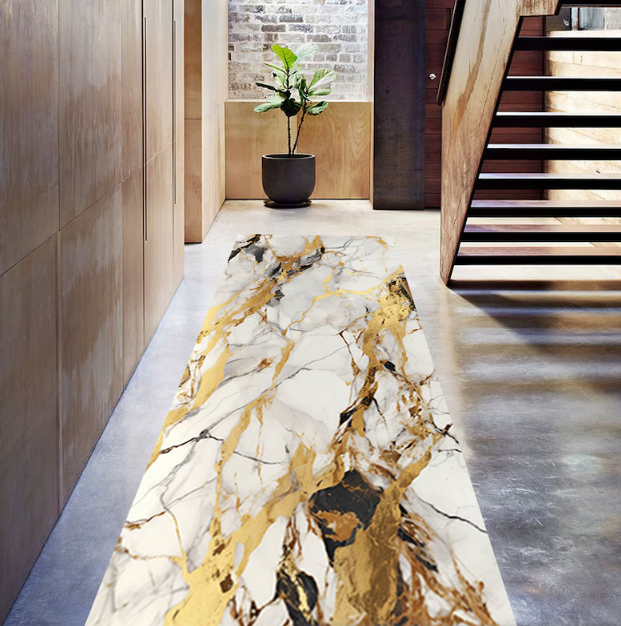Marble Rug Runner Modern Non-S - Home Bathroom Tiles Design avis et prix