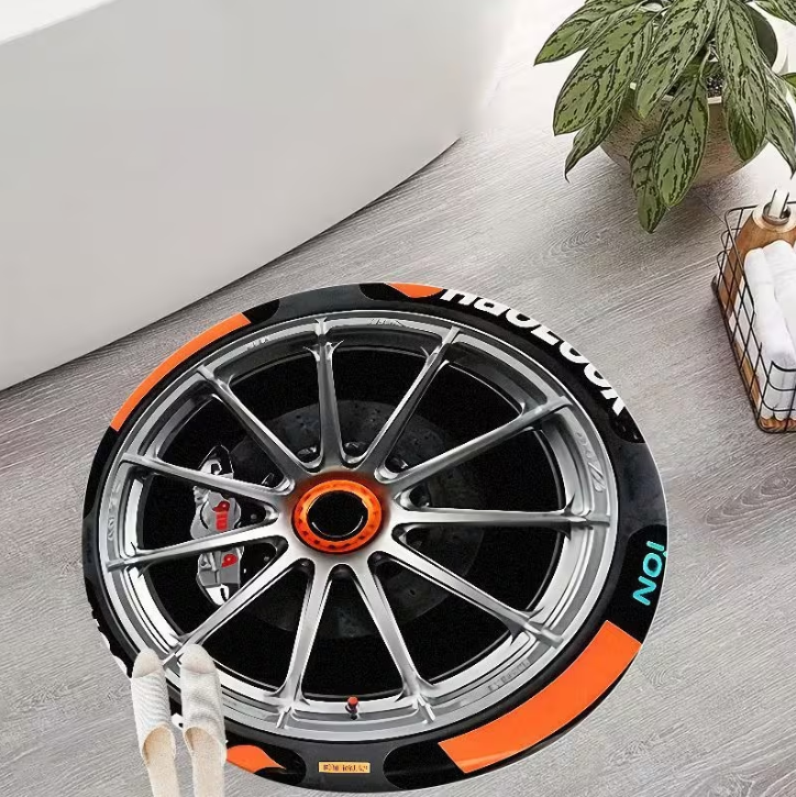 1pc Car Wheel Design Carpet Ma - Home Toilet Bathroom Design avis et prix