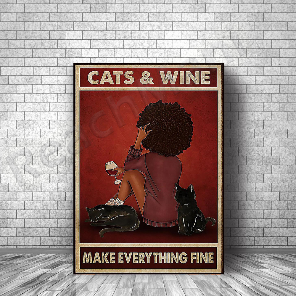 African girl cats and wine mak - Home Goods Bathroom Mirrors avis et prix