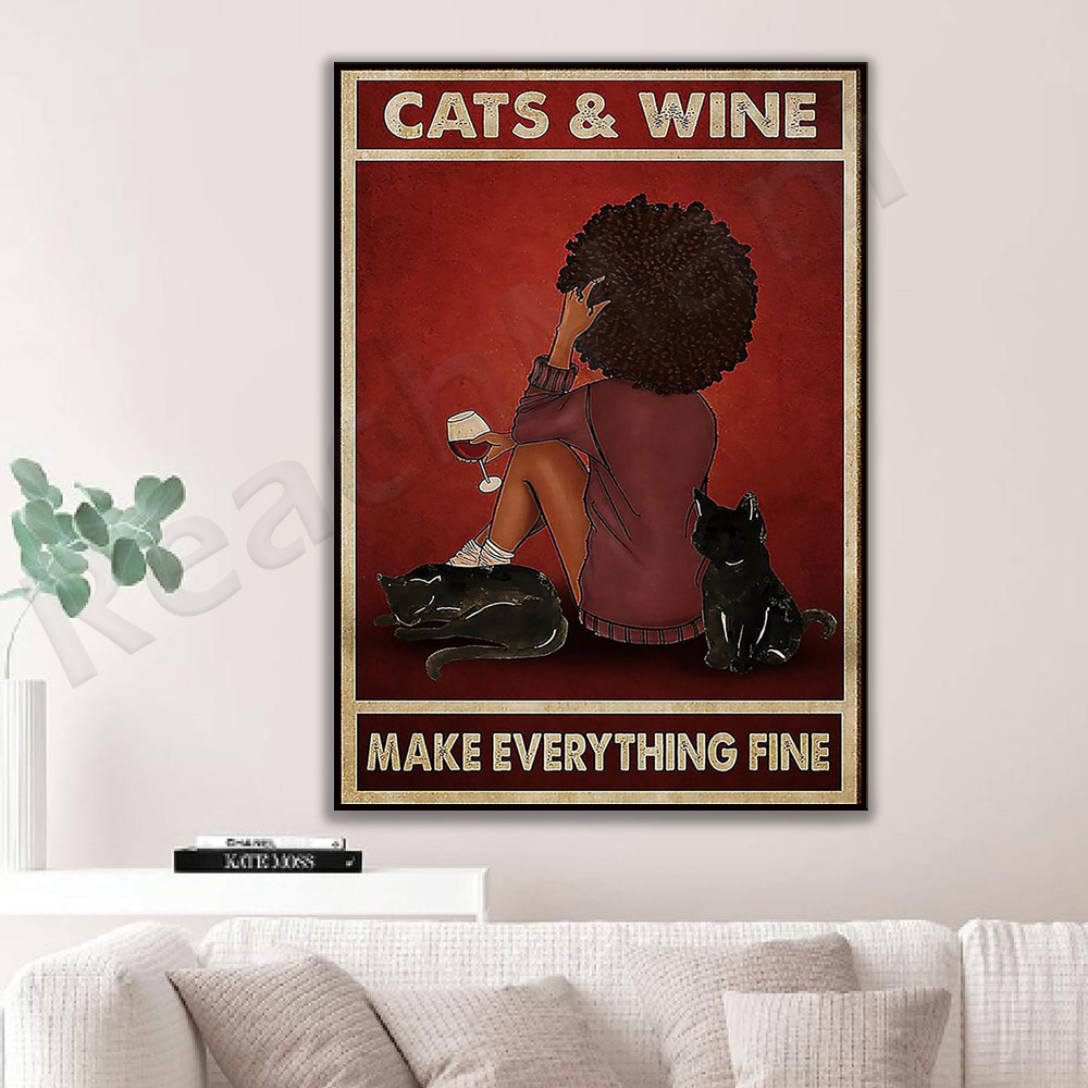 African girl cats and wine mak - Home Goods Bathroom Mirrors avis et prix