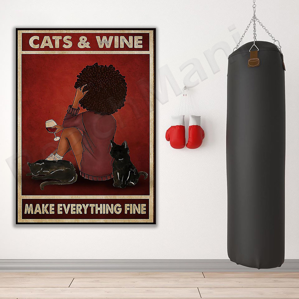 African girl cats and wine mak - Home Goods Bathroom Mirrors avis et prix