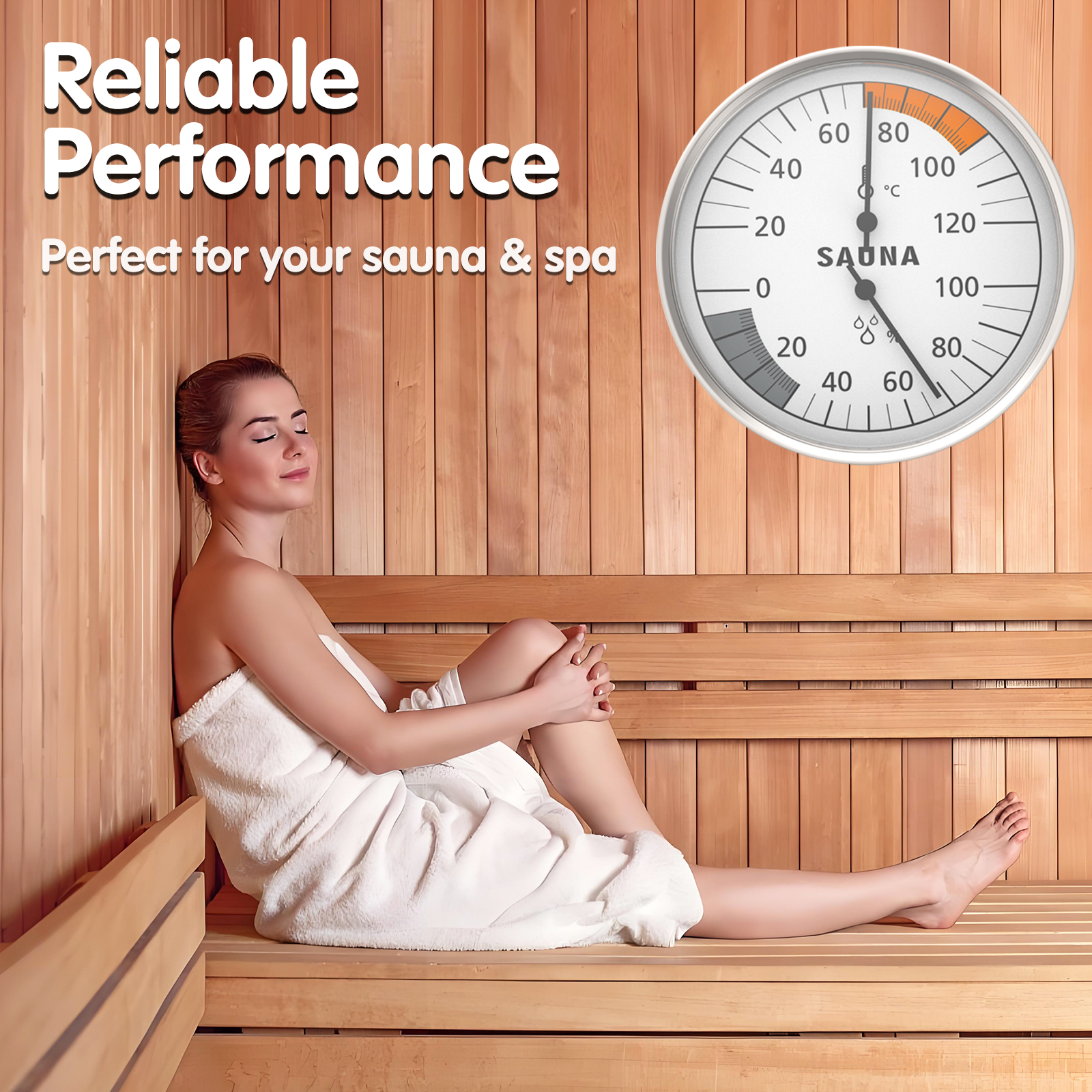 Sauna Thermometer & Hygrometer - Home Bathroom Sauna avis et prix
