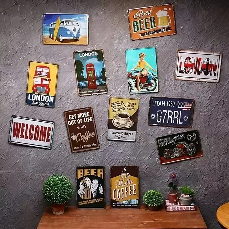Vintage Bar Metal Signs Bathro - Home Bathroom Wall Art avis et prix
