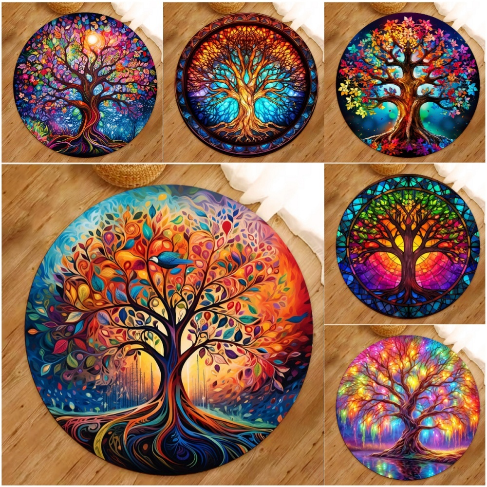 Tree of Life Round Rugs Yoga F - Home Toilet Bathroom Design avis et prix