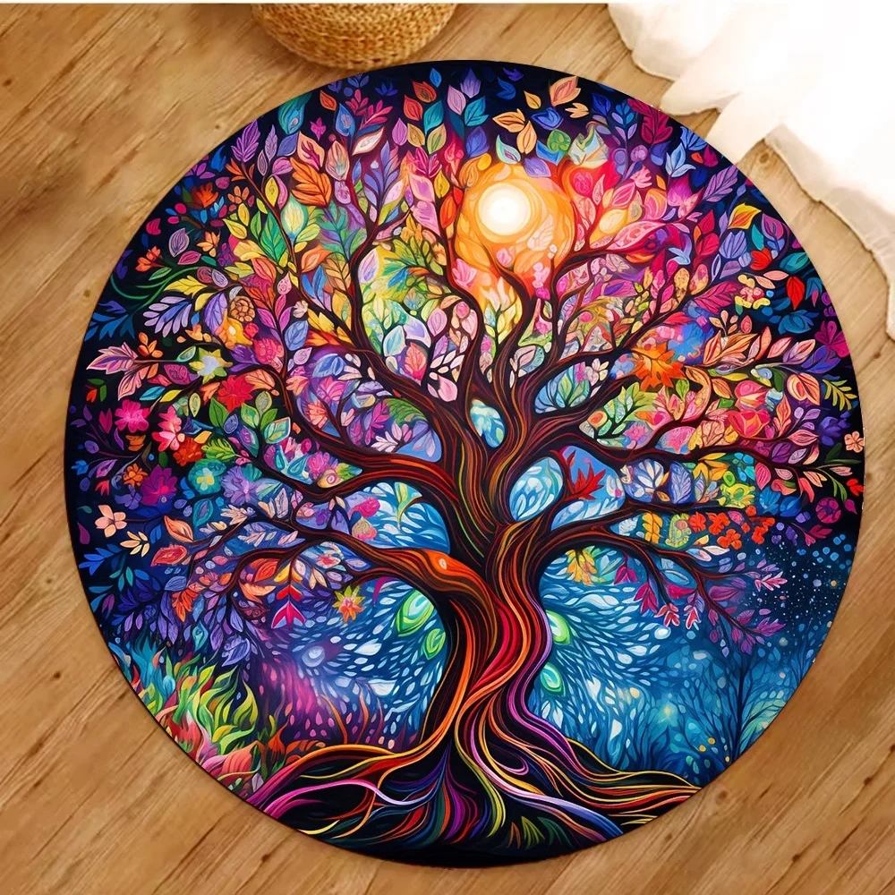 Tree of Life Round Rugs Yoga F - Home Toilet Bathroom Design avis et prix