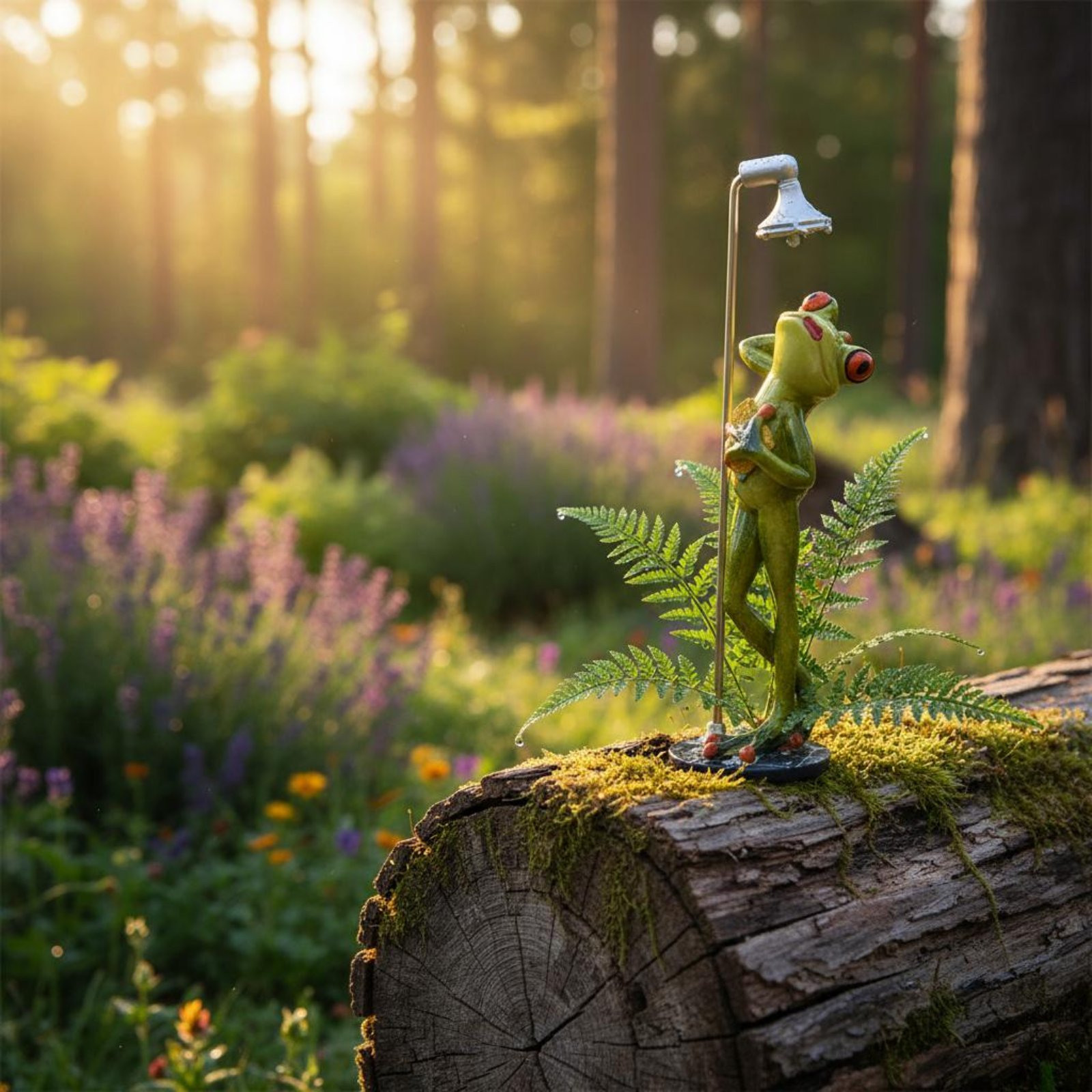 Showering Frog Figurine Novelt - Home Bath avis et prix