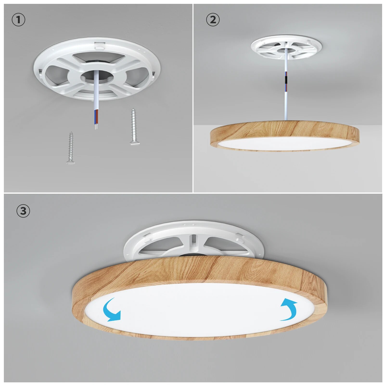 LVL LED Ceiling Light Wood Gra - Home Bathroom Colors avis et prix