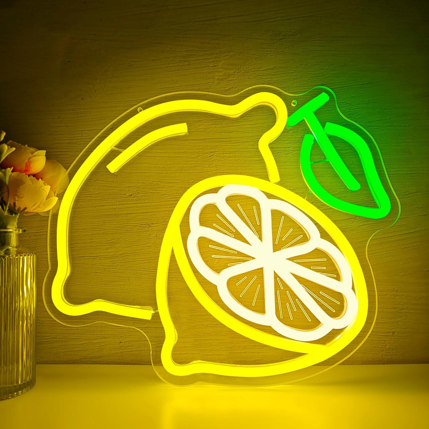 Lemon Neon Sign Dimmable LED L - Home Bathroom Lights avis et prix