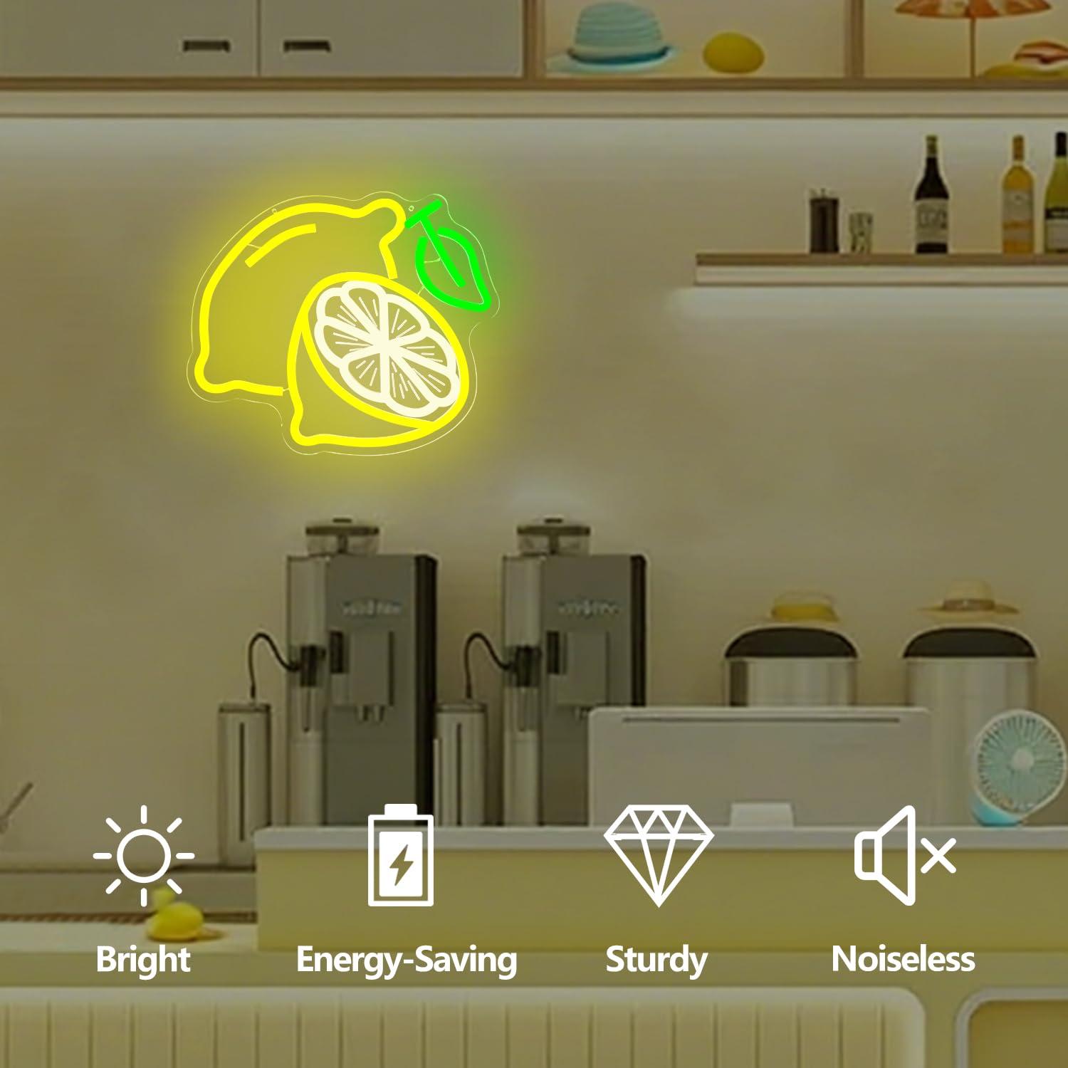 Lemon Neon Sign Dimmable LED L - Home Bathroom Lights avis et prix