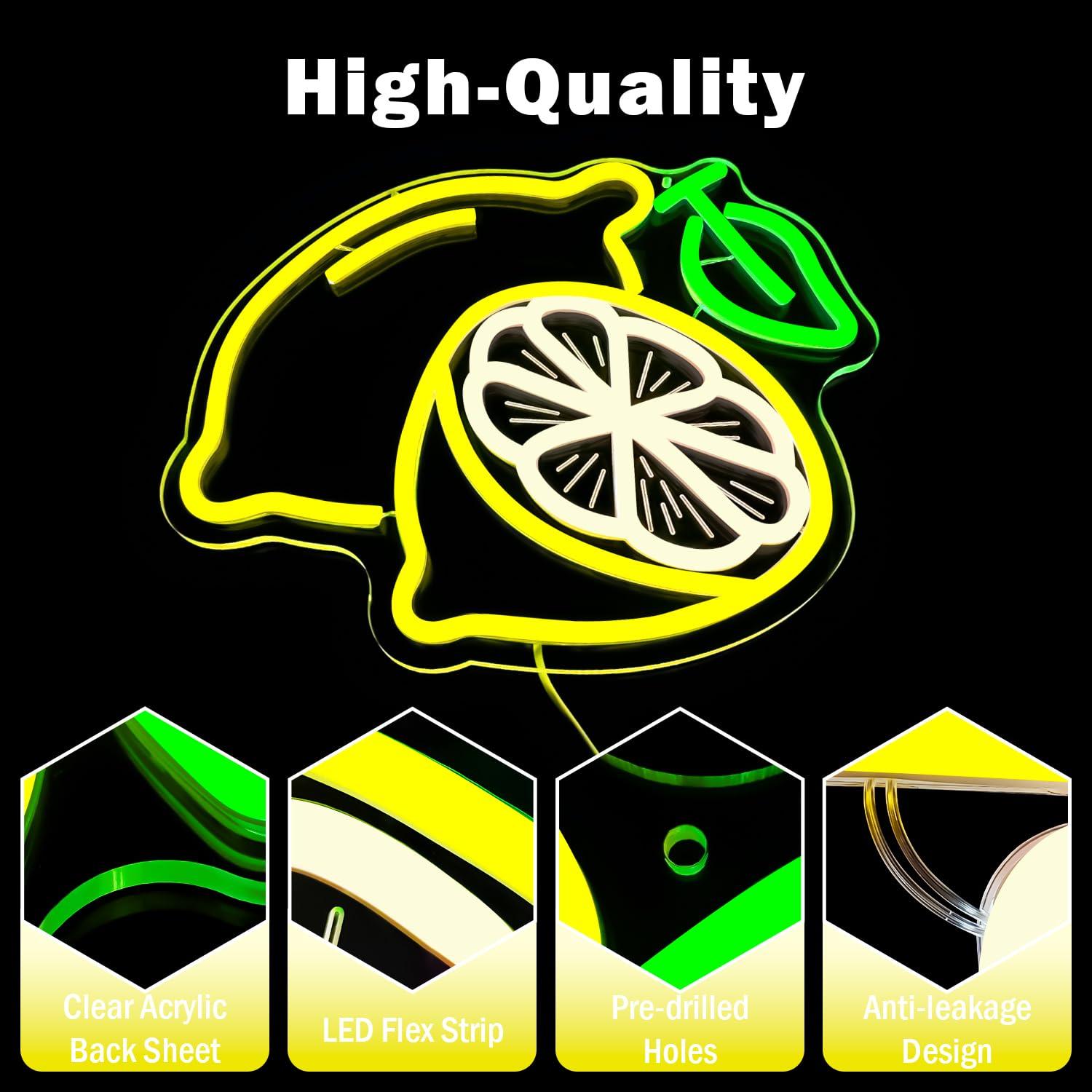 Lemon Neon Sign Dimmable LED L - Home Bathroom Lights avis et prix